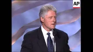 President Bill Clinton on Vice President Al Gore and his running mate Senator Joe Lieberman