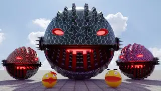 Pacman vs Monsters Compilation | Pacman vs Lizard, Snake Robot, Spider Robot