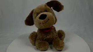 Hallmark Valentines 9&rdquo; Brown Puppy Dog Ears Flap Heart Plush