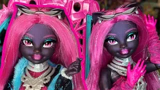 Catty Nior Gets GLAM!! Monster High Hauntlywood Mysteries Skulltimate Secrets 6 Doll Review!