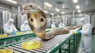 🐍🏭 Inside the Modern Snake Skeletons Factory: From Raw Bones to Medicine Capsules 💊✨