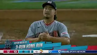 Victor Mesa Jr. hits his first career home run on his birthday!