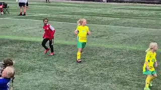 Nathania playing football on Iggesund with Hudigsval