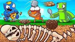 UNDERGROUND DISTORTUS REX FOSSILS! (Minecraft Dinosaurs)
