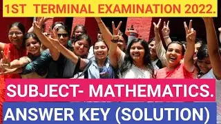 first terminal examination 2022-23 10th class 10th mathematics answer key.