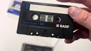Set 2 of old compact cassettes collection stereo sound tdk sony maxell basf