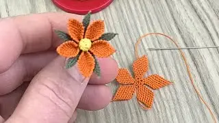 iğne oyası çiçek yapımı #needlelace #artwork #needlework #knitwork #diy #igneoyası
