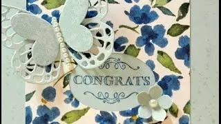 No.40 - Thinlits Butterfly Congrats Card JanB Independent Stampin' Up! UK Demo