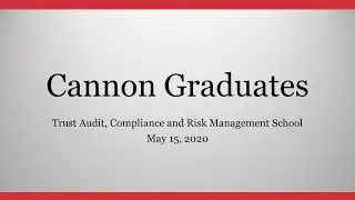 Trust Audit, Compliance and Risk Management School Virtual Graduation (Pepperdine Virtual 2020)