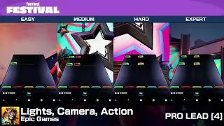 [FNFestival] Lights, Camera, Action - Pro Lead (Chart Preview, All Difficulties)