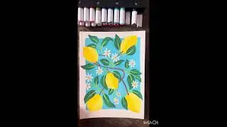 Draw beautiful lemon painting from Amal fi coast 