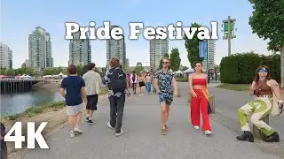 Walking in the Big Festival In Vancouver (Pride Day) 2023 4K Canada 🇨🇦