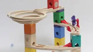 Marble Run - Hape Quadrilla Race to the Finish Marble Run Blocks, Multicolor