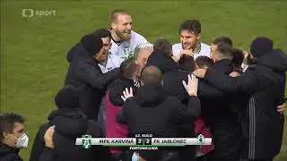 MFK Karvin&aacute; - FK Jablonec 2:2 - 12.kolo 2020/2021