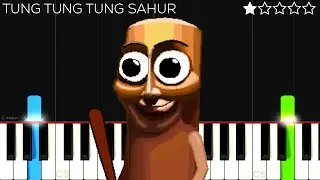 Tung Tung Tung Sahur Meme | EASY Piano Tutorial