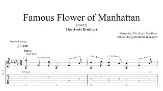 Famous Flower Of Manhattan TAB - acoustic fingerpicking guitar tabs (PDF + Guitar Pro)