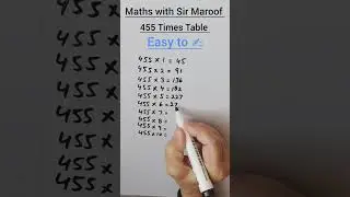 455 Times Table #shortvideo #easyhack #maths #easytowrite #informative #viral
