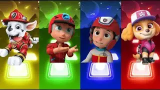PAW Patrol -Marshall🆚Ryder🆚Ryder🆚Skye🎶 Tiles Hop EDM Rush