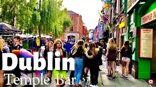 Temple Bar packed 26June 2021| Month of pride, Dublin Ireland|4K Walking tour