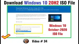 How to Download Windows 10 20H2 ISO file October 2020 Update