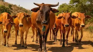 Video of Thousands of Tame Cows Roaming the Streets - Funny Cows, Cows, Dancing Cows, Cow Sounds. 1