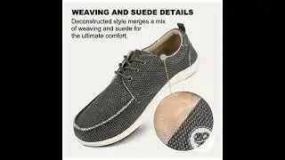 GECKO MAN |  Men's Lace Up Loafer Shoes With Arch Support