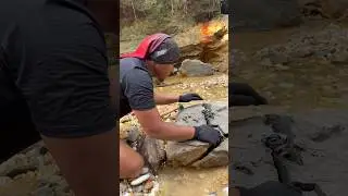 The Struggle to Find Gold in the River and Land #gold #goldhunting