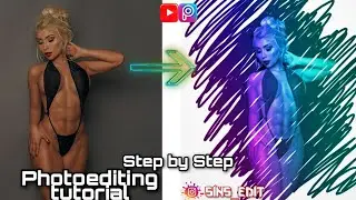 PicsArt Scribble Effect ✨| Step by Step Photoediting tutorial🔥| #howtoeditphotos #Photoediting 💫🖤