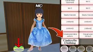  Can Little girl Mio Wear Cinderella dress in SAKURA SCHOOL SIMULATOR New Update😯