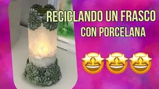 Como RECICLAR un FRASCO DE CRISTAL - Manualidades fáciles