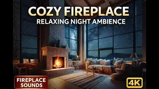 Cozy Fireplace Sounds for a Relaxing Night 🌙🔥 | 3 Hours | 4K
