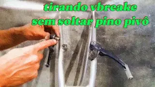 Como tirar freio vbrake sem soltar o pino piv&ocirc; #bike #bicicleta #bicycle 