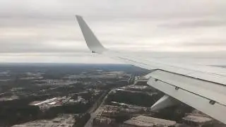 American 737-800 Cloudy Landing at Raleigh-Durham RDU Airport