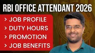 RBI Office Attendant 2026 | RBI Office Attendant Job Profile 2026 |RBI Office Attendant Work Profile