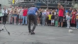 Street artist Leicester square 4k video