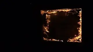 Burning Window Stock Video