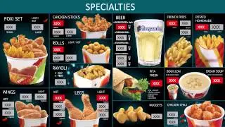 Промо Menu Board для Fast Food 2