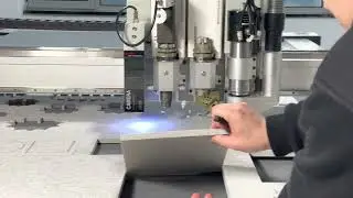 Cutting & V-groove on PET polyester panel | TPS X9 digital cutting machine