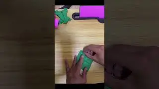 How to make origami jumping frog.