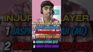 IPL BIG INJURY UPDATE😰