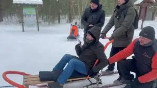 This is how Husky Sledding Looks Like in Latvia