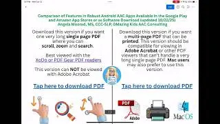TPT Preview: Feature Matching Chart for Robust Android AAC Apps (Google Play & Amazon Fire) 10/22/25