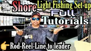 light set-up  kumpletong tutorial para po sa shore fishing | light fishing set up