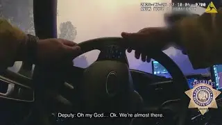 Caught on camera: Deputies attempt to outrun wildfire in California