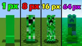1px vs 8px vs 16px vs 64px vs 256px vs 512px texture