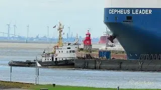 Schlepper EMS PULL BJ 1970 CQJD IMO 7017909 im Schubverband mit EMSPONTON 7 tug pushing barge