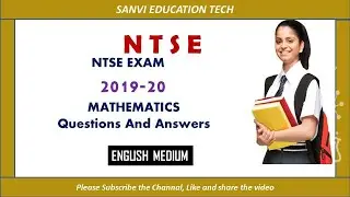 NTSE  Exam 2019- 20 MATHS English Medium Question Paper with Answers //2019-20 QuetionS Quick Review
