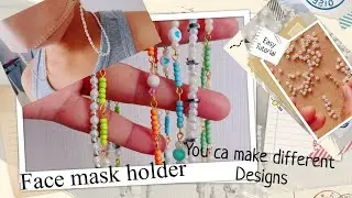 Diy face mask 😷 holder// easy fancy accessories// ASMR//by titserSky