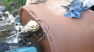1914 Dodge brothers roadster firewall, dual quads linkage setup