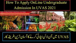 How To Apply For Online Admission In UVAS 2021 How To Apply For Undergraduate Admission  In UVAS2021